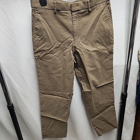 Lauren Ralph Lauren Black Label Khaki Capri Pants Flat Front Stretch Sz 20R/W30 - Picture 4 of 12